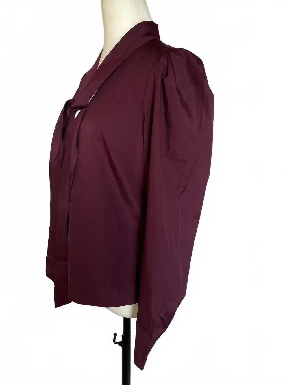 Madewell S Pomegranate Burgundy Puff Sleeve Blouse Dark Academia Whimsigoth NWT